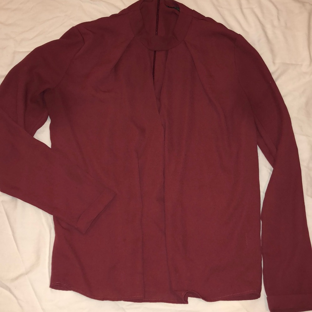 Long sleeve mauve blouse